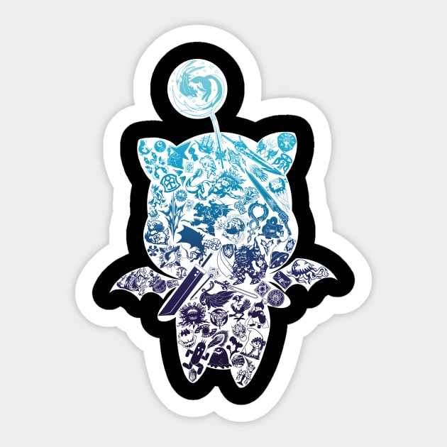 Moogleverse (blue) Sticker by Sevie